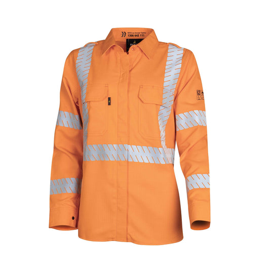 BWW1590T5 Womens Regular Weight PPE 2 L/S FR Shirt with Segmented LOXY™ FR Reflective Tape