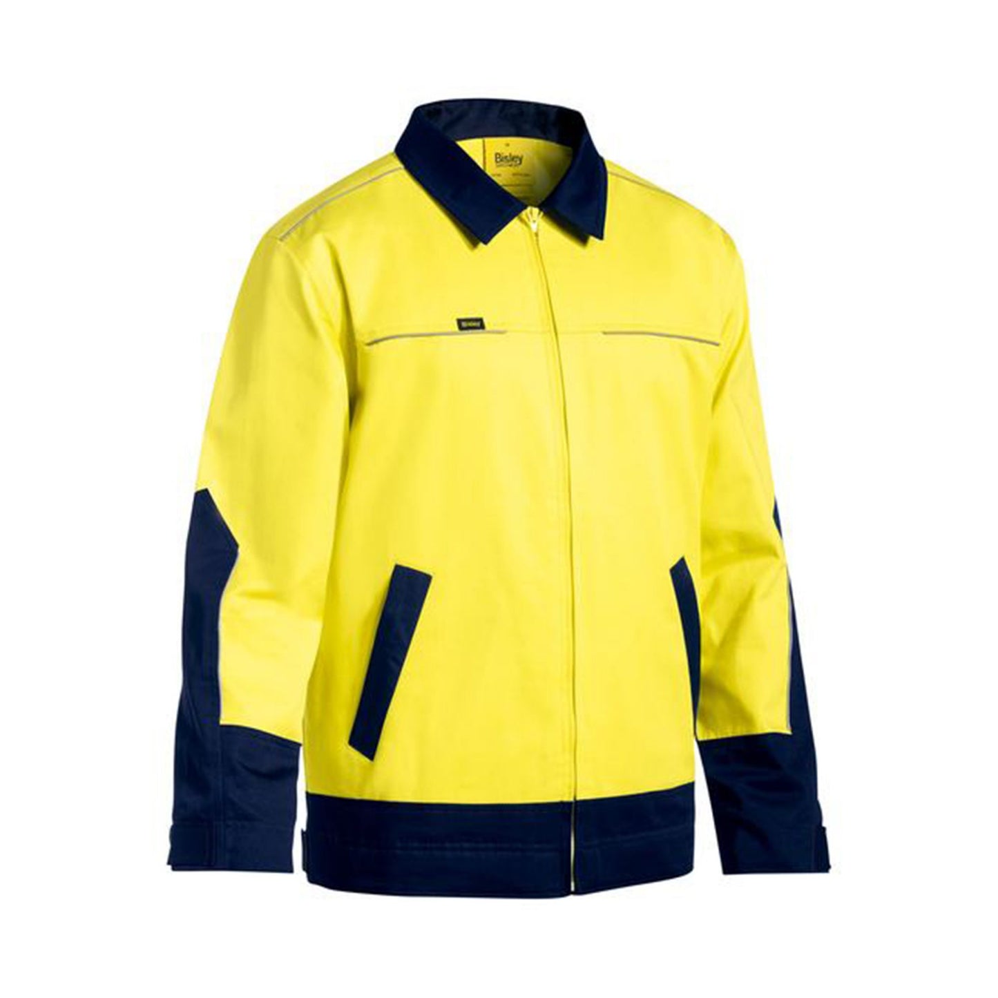BJ6917 Bisley Two Tone Hi Vis Liquid Repellent Cotton Drill Jacket