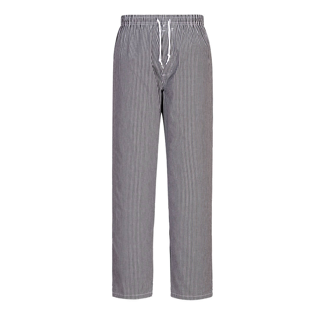 Portwest Bromley Chefs Pants in Black Check