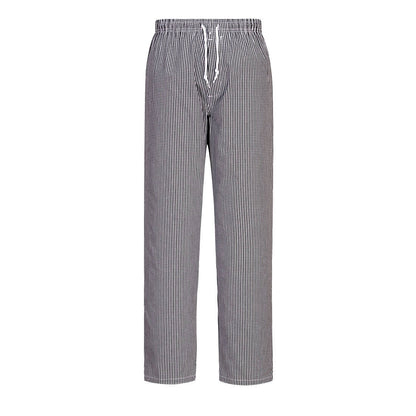 Portwest Bromley Chefs Pants in Black Check