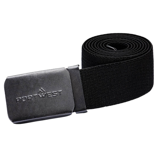 Portwest Elasticated Work Belt in Black
