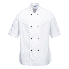 Portwest Rachel Ladies Chefs Jacket S/S in White