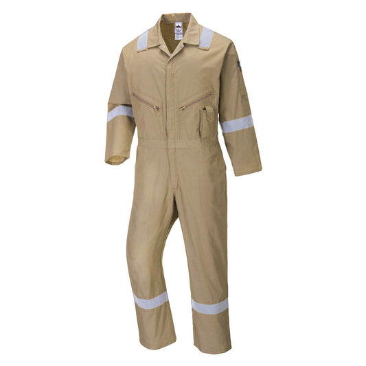 Portwest Iona Enhanced Cotton Coverall in Khaki