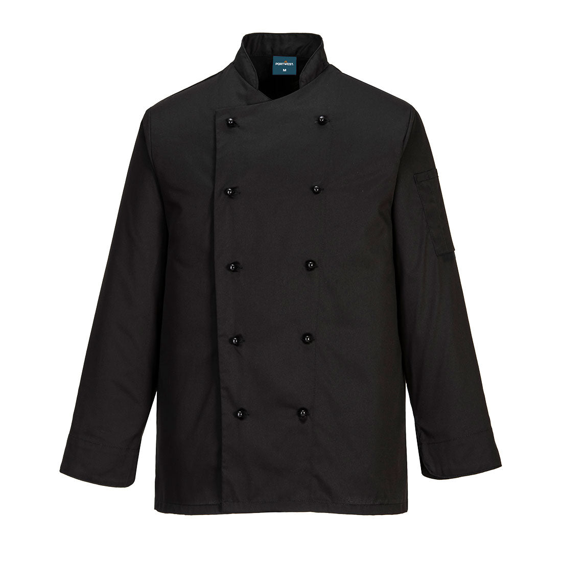 Portwest Chef's Somerset Jacket L/S in Black