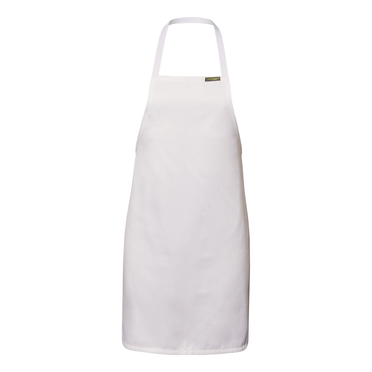 Chefscraft CA012 Full Bib 100% Polyester Apron in White