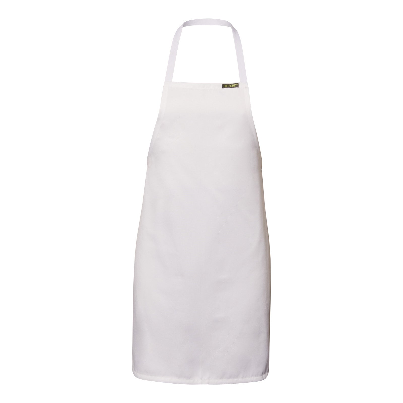 Chefscraft CA012 Full Bib 100% Polyester Apron in White