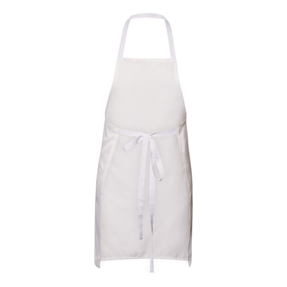 Chefscraft CA012 Full Bib 100% Polyester Apron in White