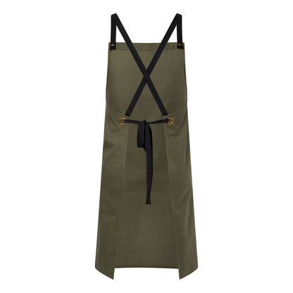 Chefscraft CA031 Full Bib Apron With Pockets in Olive