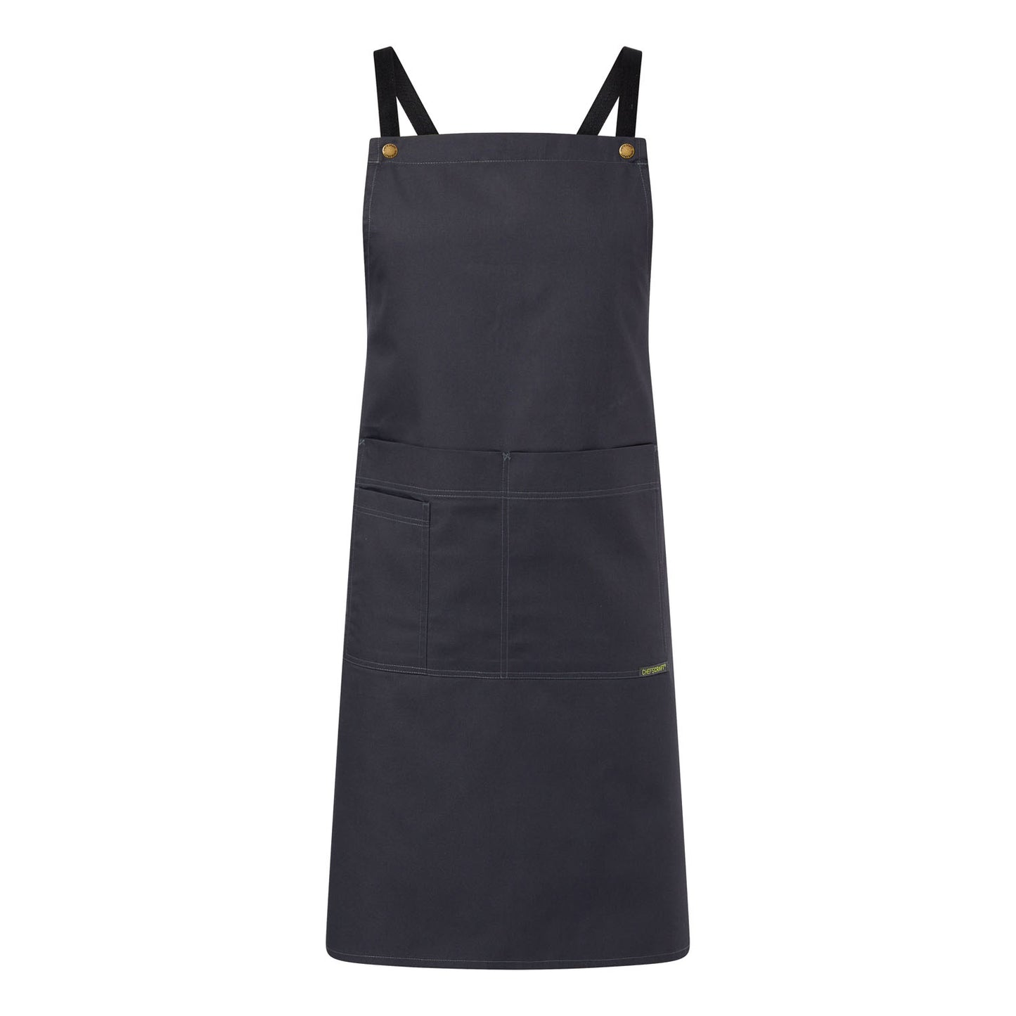 Chefscraft CA031 Full Bib Apron With Pockets in Charcoal