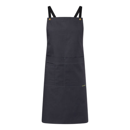 Chefscraft CA031 Full Bib Apron With Pockets in Charcoal