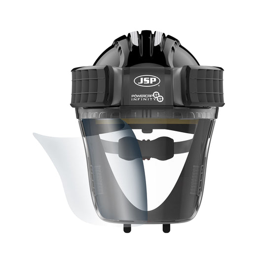 JSP Safety Replacement Peel-Off Polycarbonate Visor Cover For Powercap Infinity