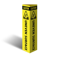 Three Sided Bollard Cover Surround, Uneven Surface (With Picto) - Safety Sign