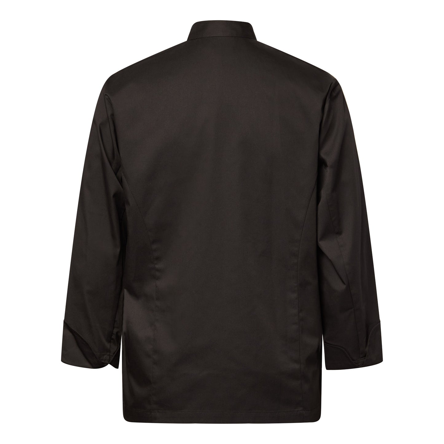 Chefscraft CJ051 Lightweight Executive Long Sleeve Chefs Jacket With Press Studs in Black