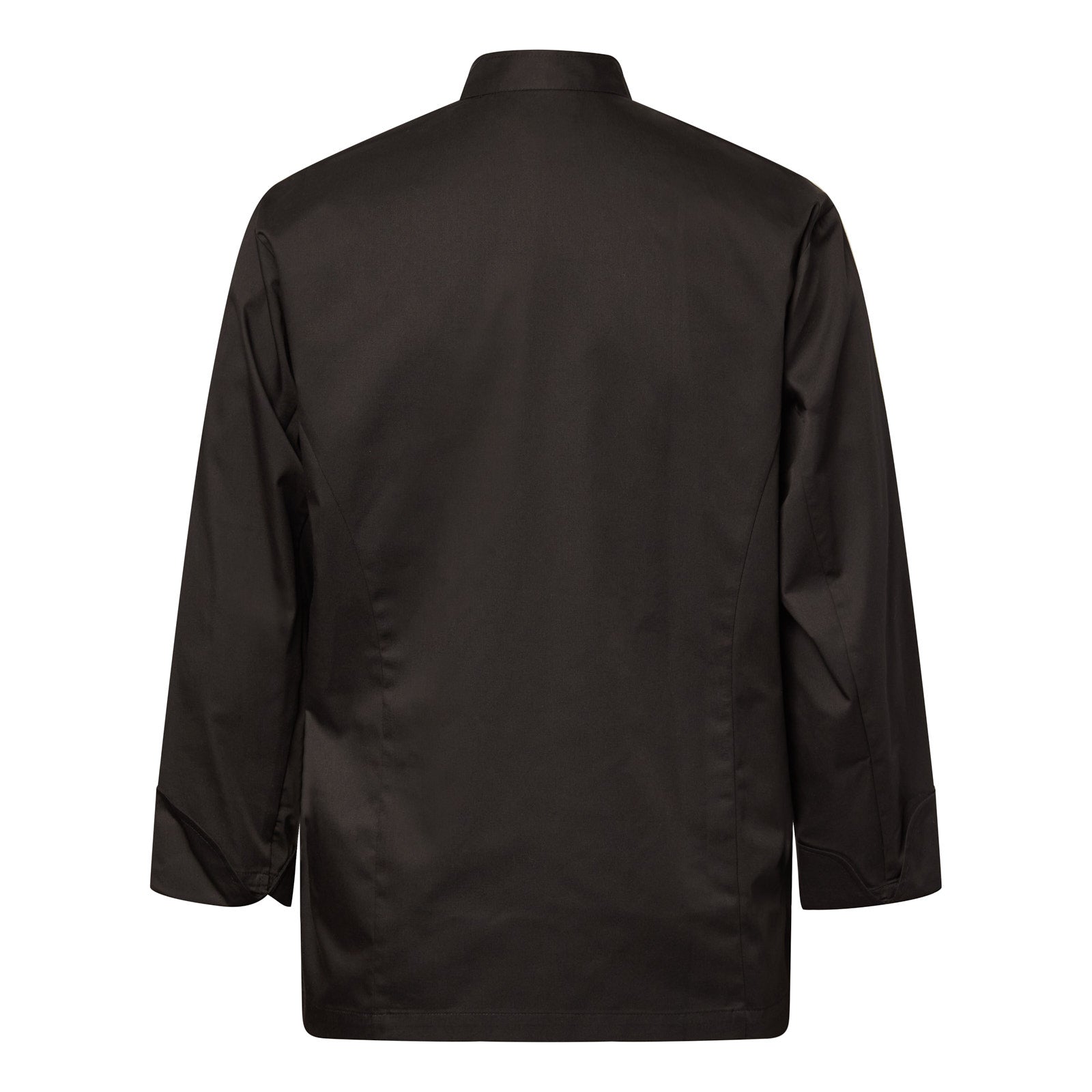 Chefscraft CJ051 Lightweight Executive Long Sleeve Chefs Jacket With Press Studs in Black