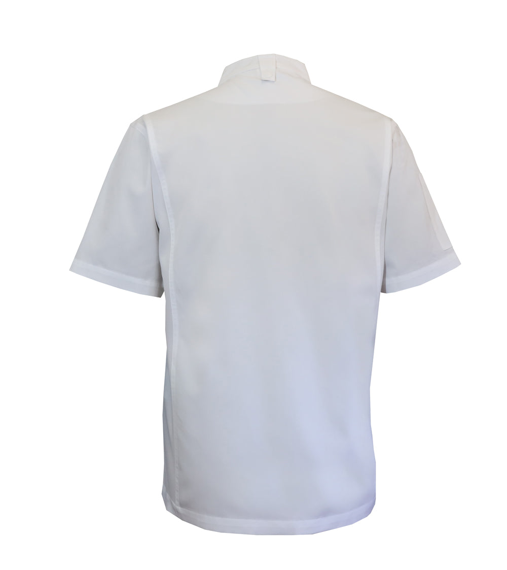 Chefscraft CJ054 Lightweight Slimmer Fit Front Zip Closure Chefs Jacket in White