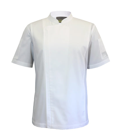 Chefscraft CJ054 Lightweight Slimmer Fit Front Zip Closure Chefs Jacket in White