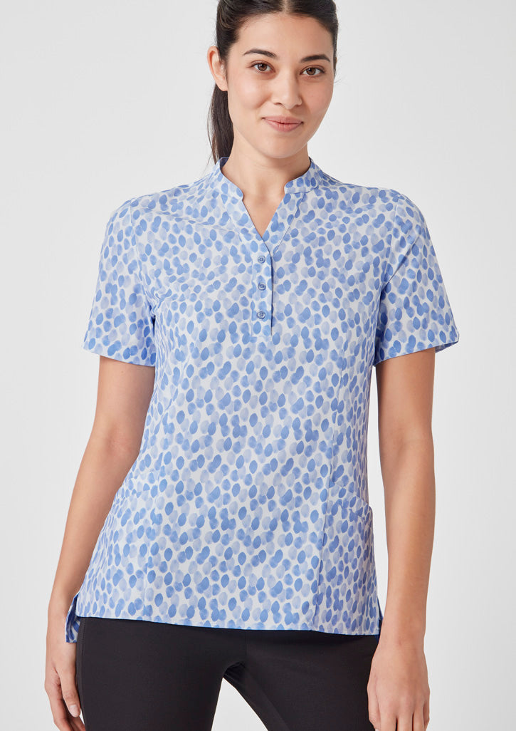 BizCare CS450LS Womens Florence Stardust Print Tunic