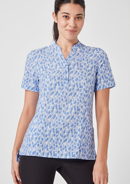 BizCare CS450LS Womens Florence Stardust Print Tunic