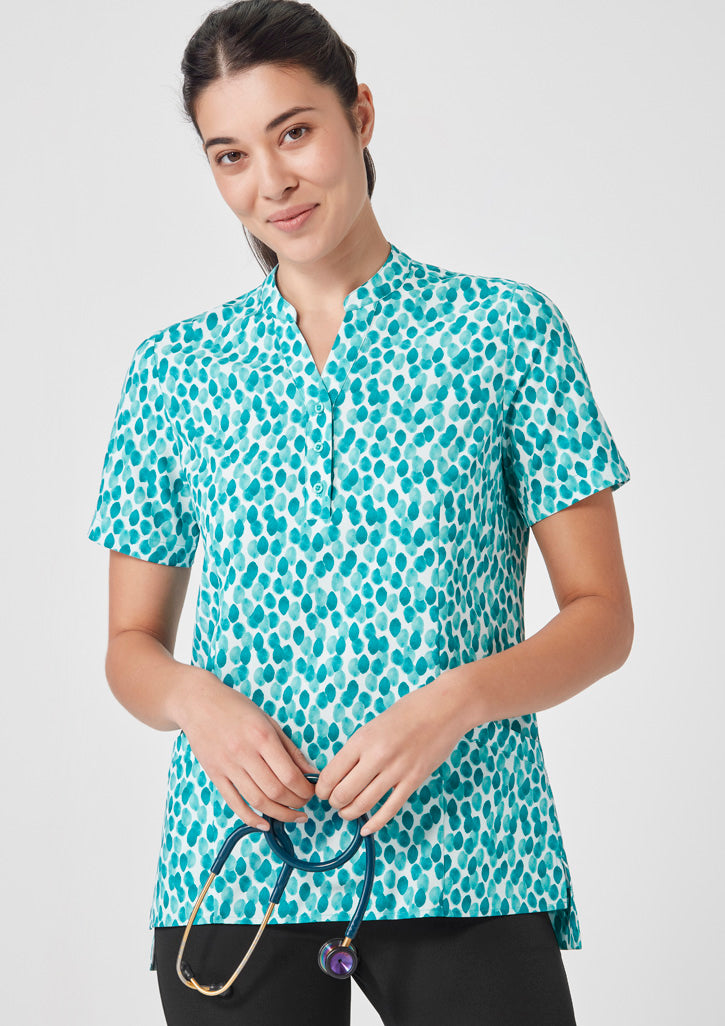 BizCare CS450LS Womens Florence Stardust Print Tunic