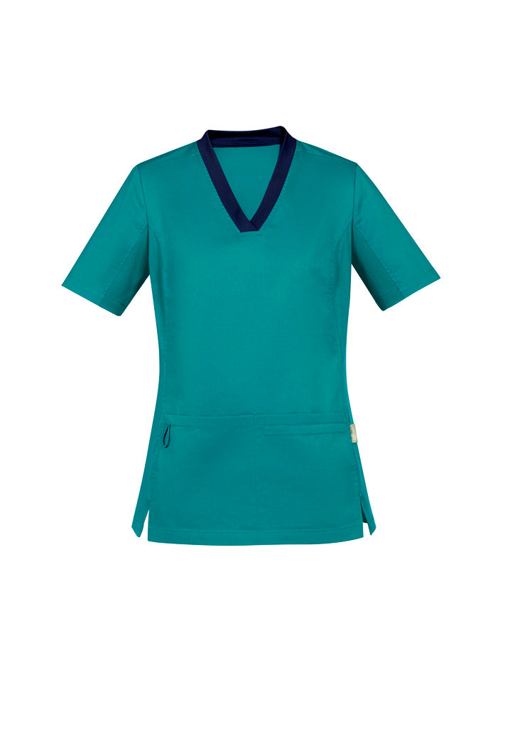BizCare CST043LS Womens Riley Stretch Scrub Top