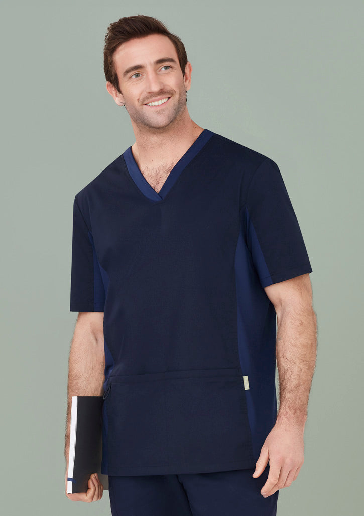 BizCare CST043MS Mens Riley Stretch Scrub Top