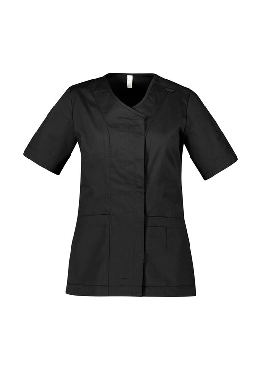 BizCare CST240LS Womens Parks Zip Front Crossover Scrub Top