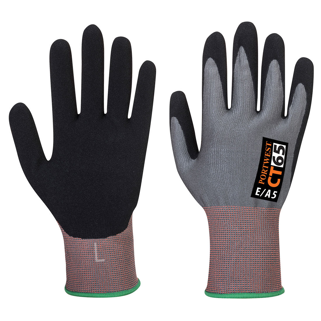 Portwest CT Cut E15 Nitrile Glove in Grey/Black