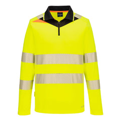 Portwest DX4 Hi-Vis Polo Shirt L/S in Yellow/Black