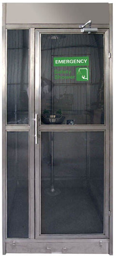 Maxisafe EBD602 Enclosed Stainless Steel Decontamination Shower Eye Face Wash Booth