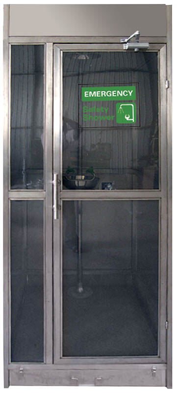 Maxisafe EBD602 Enclosed Stainless Steel Decontamination Shower Eye Face Wash Booth