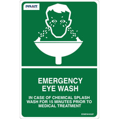Pratt Safety Emergency Eyewash Sign 450 x 300mm Poly