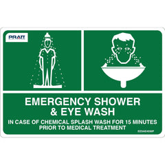 Pratt Safety Emergency Shower & Eyewash Sign 450 x 300mm Poly
