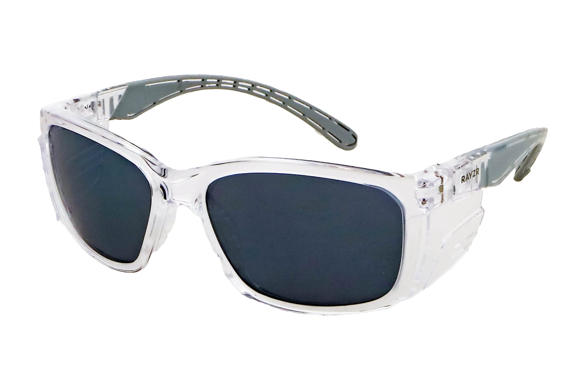 Maxisafe ERZ394 Rayzr Safety Glasses - Clear Frame - Smoke Lens