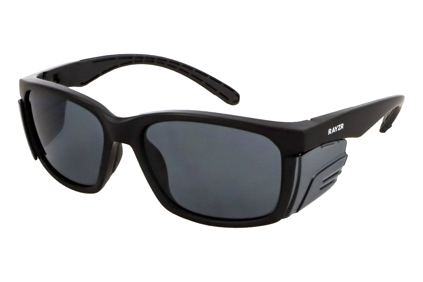Maxisafe ERZ396 Rayzr Safety Glasses - Matte Black Frame - Smoke Lens Polarised