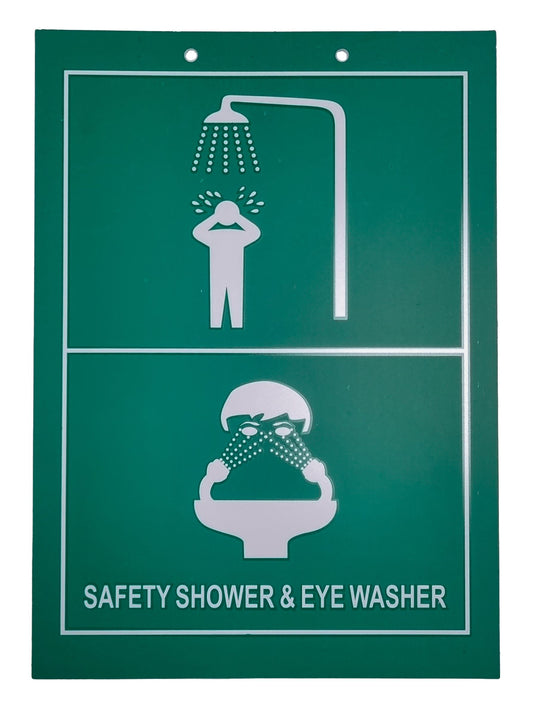 Maxisafe EWS997 Instruction Sign (Safety Shower & Eyewasher)