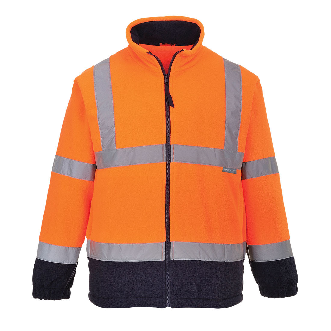 Portwest Polar Fleece Jacket in Orange/Navy