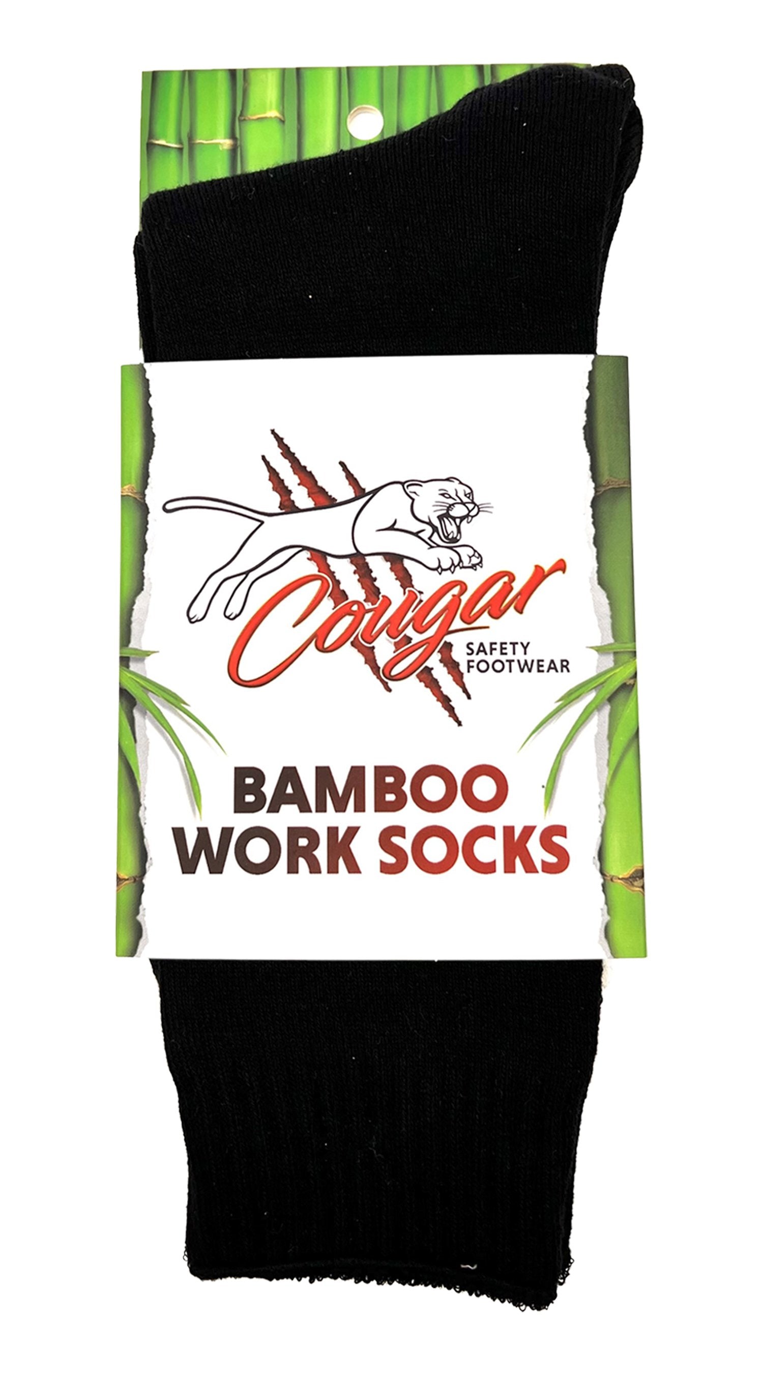 Cougar Footwear FBS851-BLK-M Men's Bamboo Socks