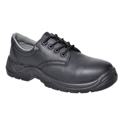 Portwest Composite Action Leather Low Shoe S1P SRC in Black
