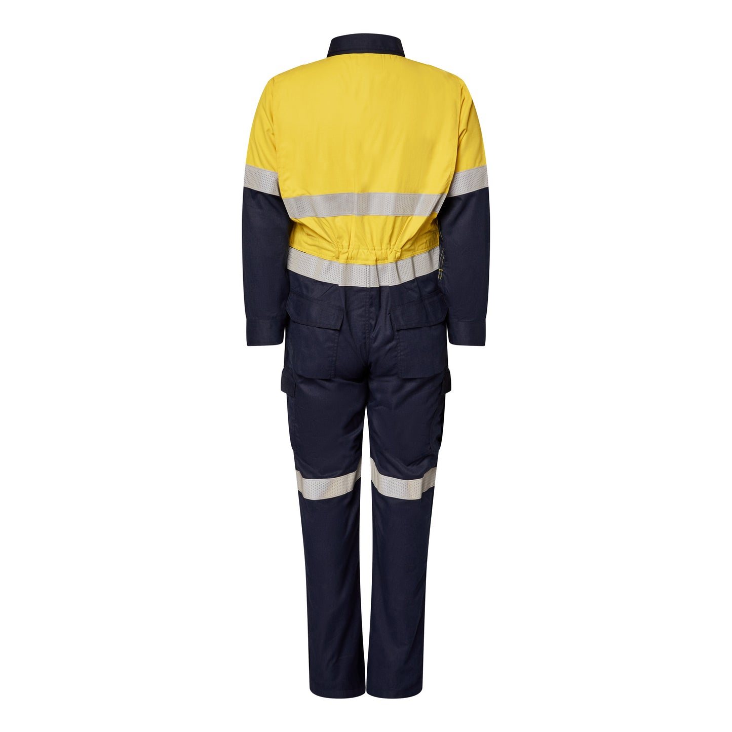Flamebuster FCT005A Mens HRC2 Inherent Hi Vis Reflective Coverall in Orange/Navy, Yellow/Navy