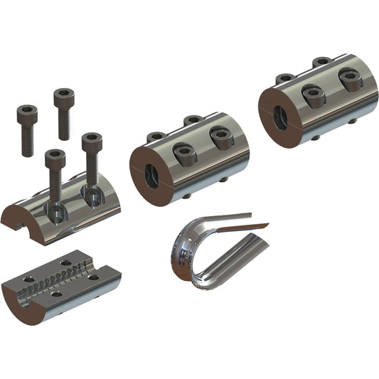Miller Cable Clamp Set- Cable clamps with cable eye stiffener for onsite installation (1032092)