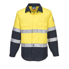 Portwest Portflame FR Class D/N Shirt in Yellow/Navy