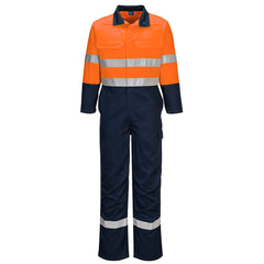 Portwest Portflame FR Coverall in Orange/Navy