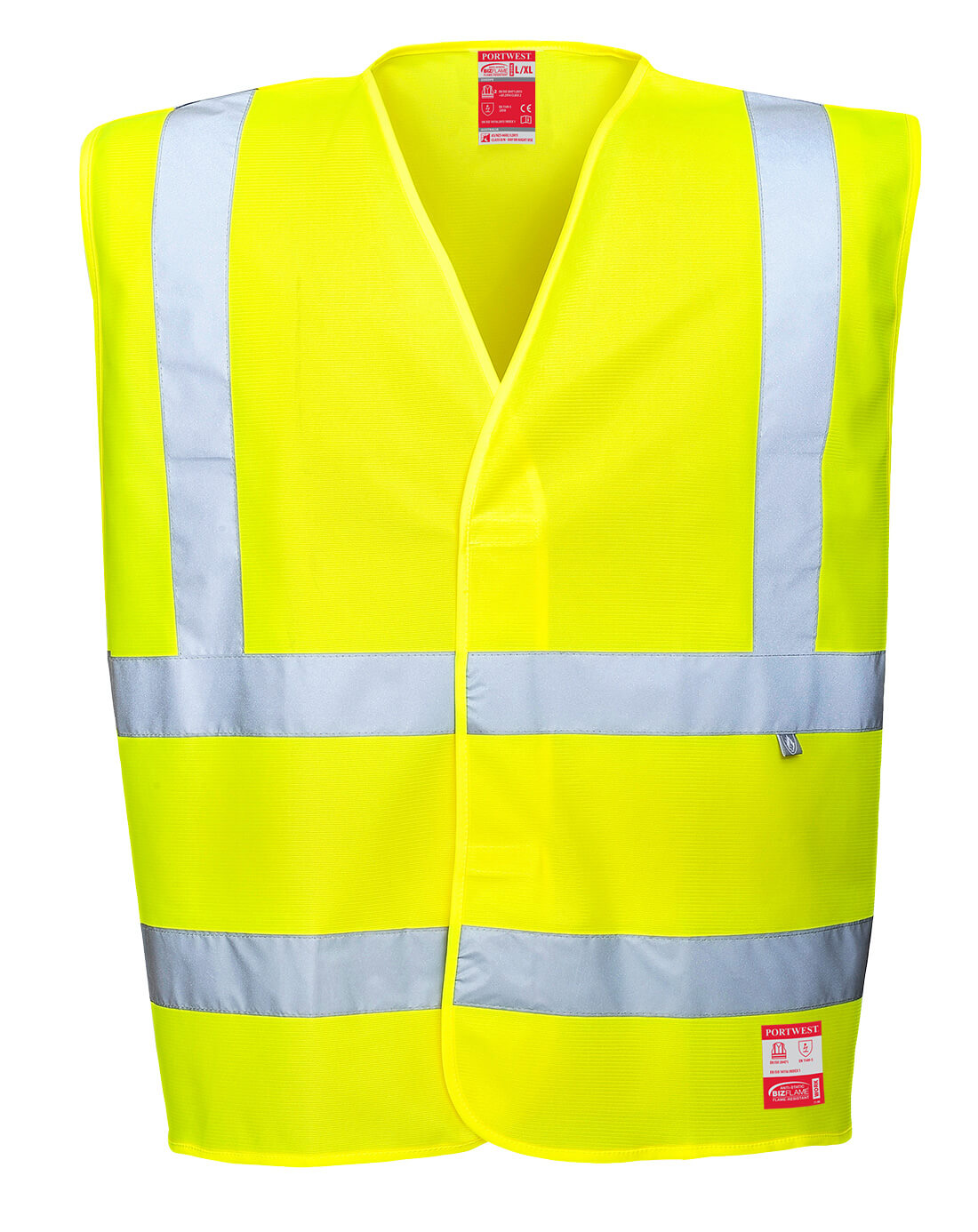 Portwest Bizflame Hi-Vis Anti-Static FR Vest in Yellow