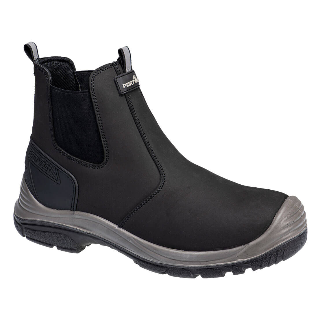 Portwest Steel Action Nubuck Dealer Boot S7 SC FO SR in Black/Grey
