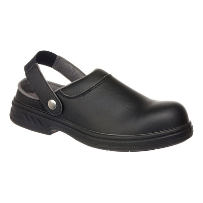 Portwest Slip-On Safety Clog SB FO SR WPA E A in Black