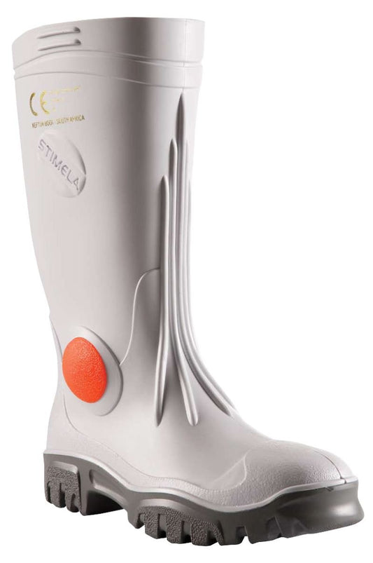 Maxisafe FWG901 Stimela 'Executive' White Gumboots with Safety Toe
