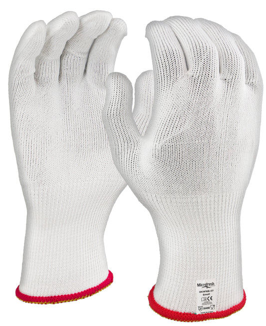 Maxisafe GKW168 Microfresh Cut E White 'Food Grade' Liner Glove