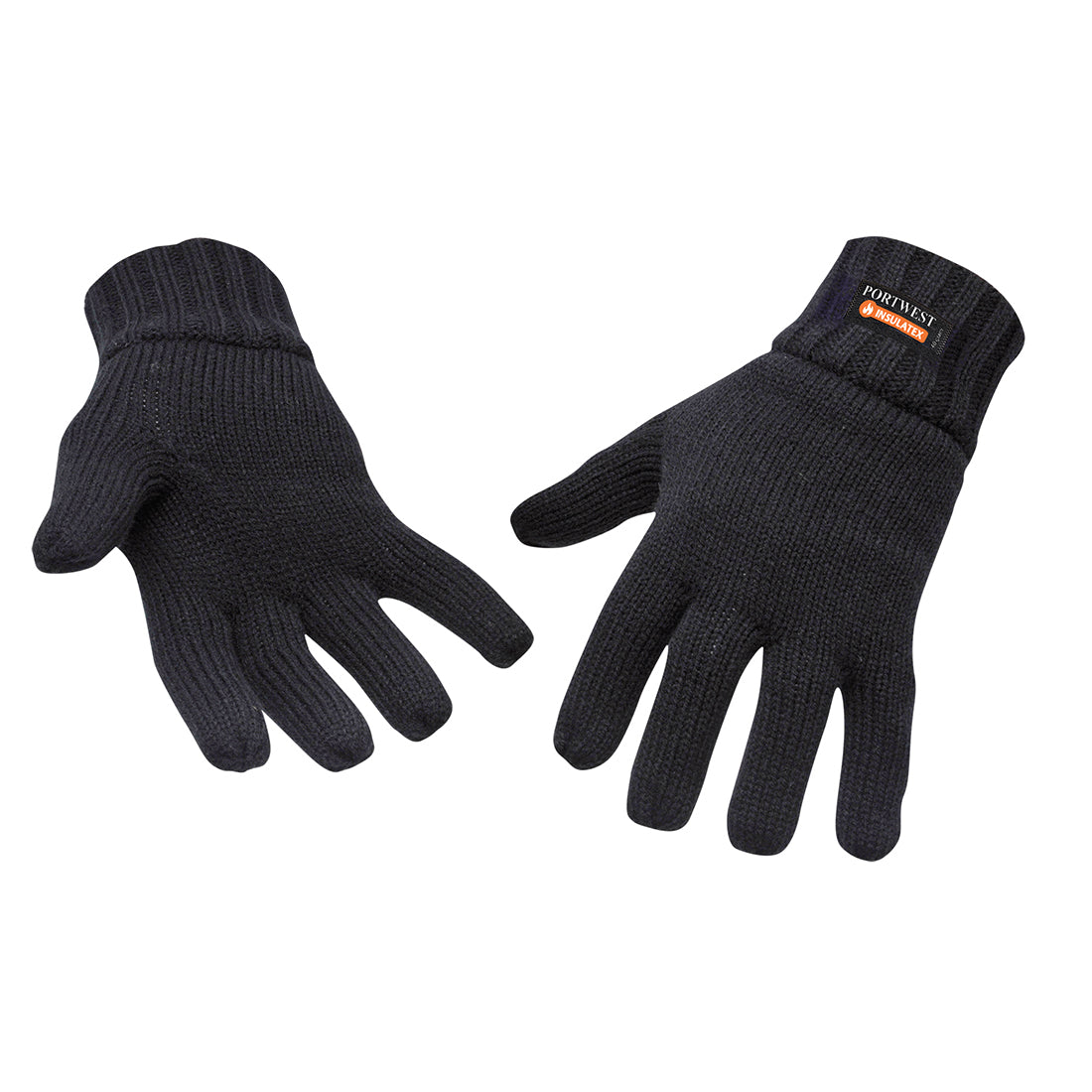 Portwest Knit Glove Insulatex Lined in Black