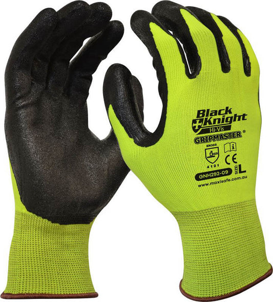 Maxisafe GNH292 Black Knight Gripmaster Hi-Vis Glove