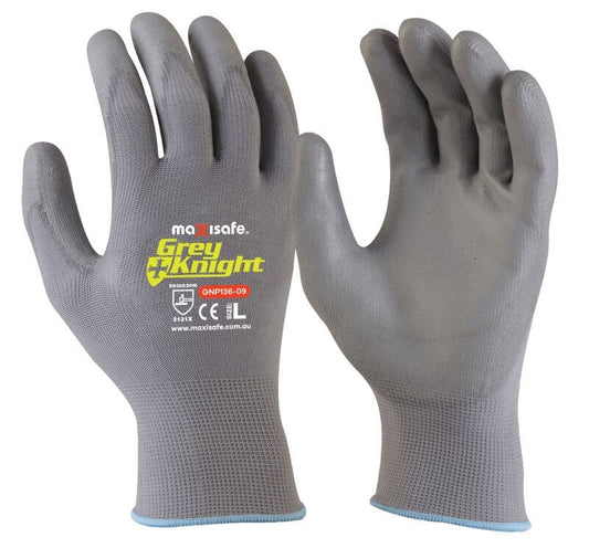 Maxisafe GNP136 Grey Knight Nylon PU Coated Nylon Glove
